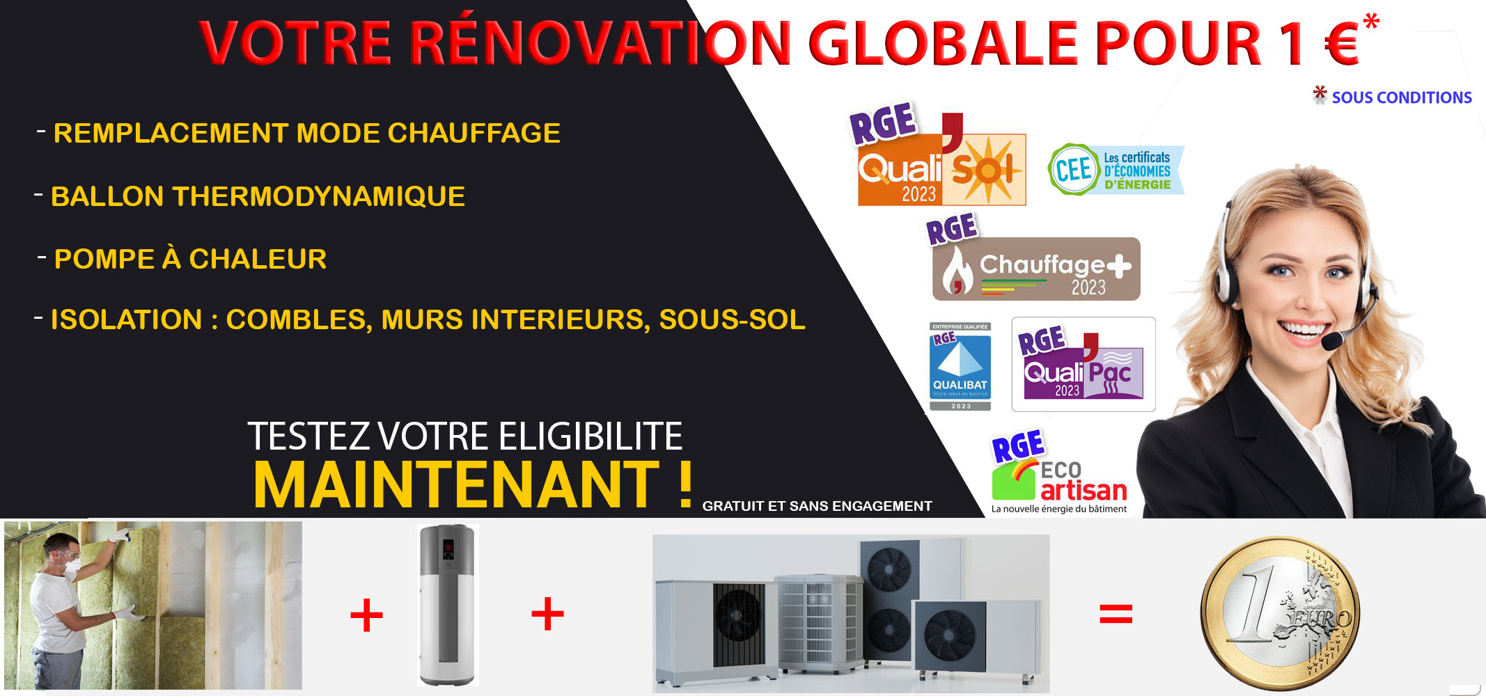 Isolation des combles 1 euro Rouvres en Multien 60620